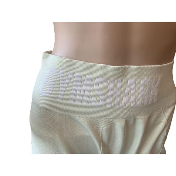 Aéropostale Yellow High Waist Gym Shark Logo Athletic Shorts Size Medium - Picture 2 of 10